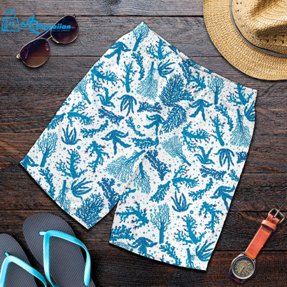 Coral Reef Pattern Print Design 01 Men Shorts