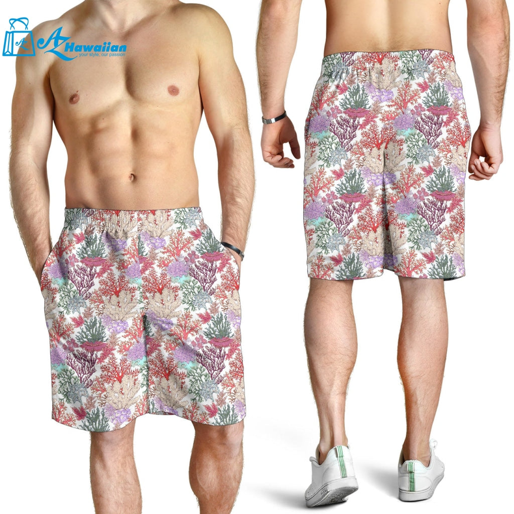 Coral Reef Pattern Print Design 03 Men Shorts