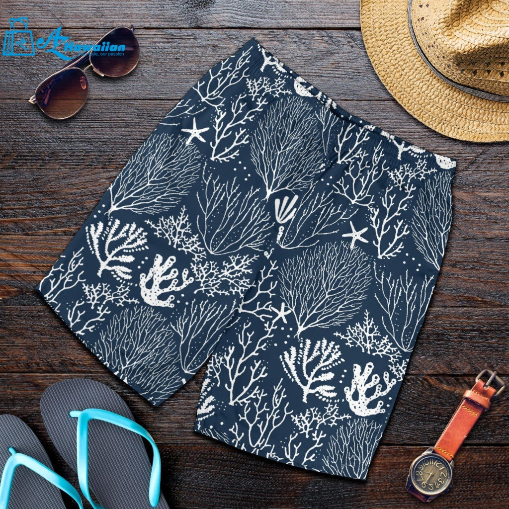 Coral Reef Pattern Print Design 05 Men Shorts