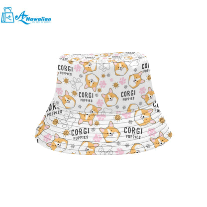 Corgi Dog Pattern Unisex Bucket Hat