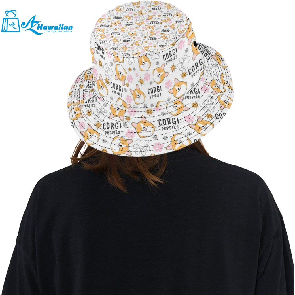 Corgi Dog Pattern Unisex Bucket Hat