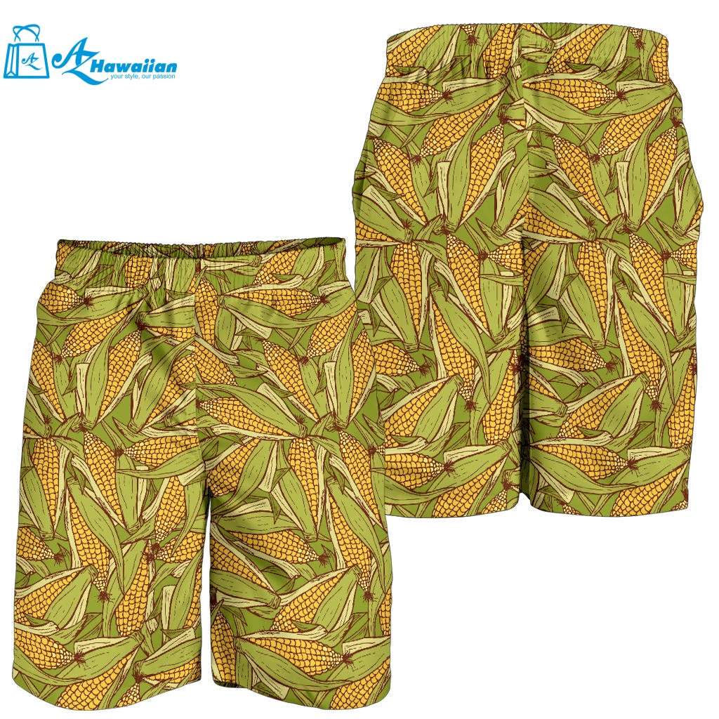 Corn Pattern Print Design 01 Men Shorts