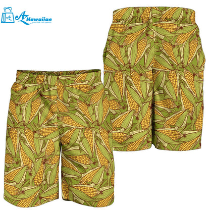 Corn Pattern Print Design 01 Men Shorts