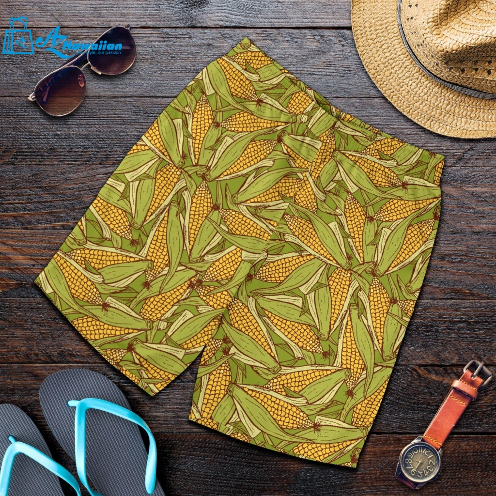 Corn Pattern Print Design 01 Men Shorts