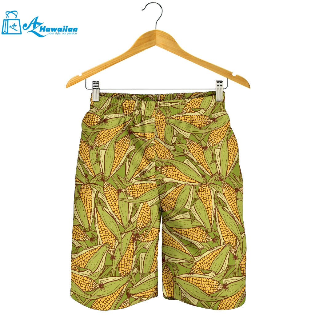 Corn Pattern Print Design 01 Men Shorts