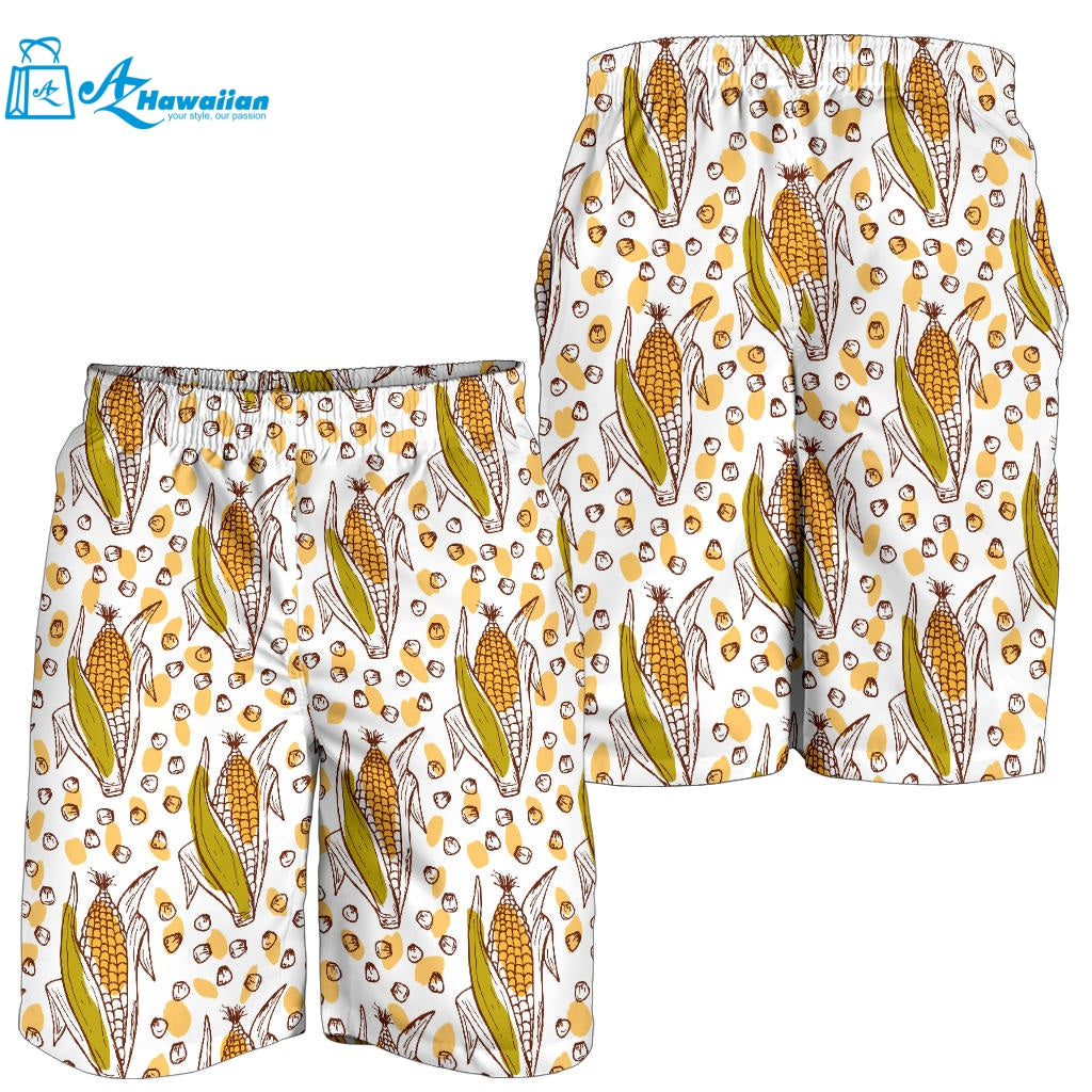 Corn Pattern Print Design 02 Men Shorts