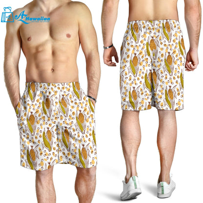 Corn Pattern Print Design 02 Men Shorts