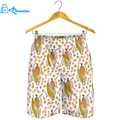 Corn Pattern Print Design 02 Men Shorts