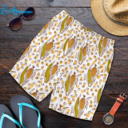 Corn Pattern Print Design 02 Men Shorts