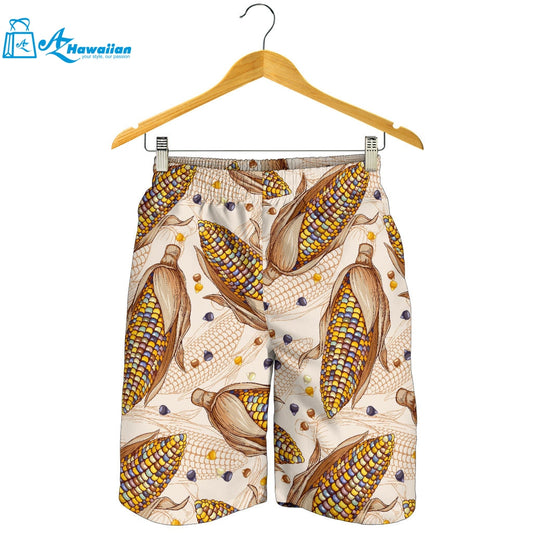 Corn Pattern Print Design 03 Men Shorts