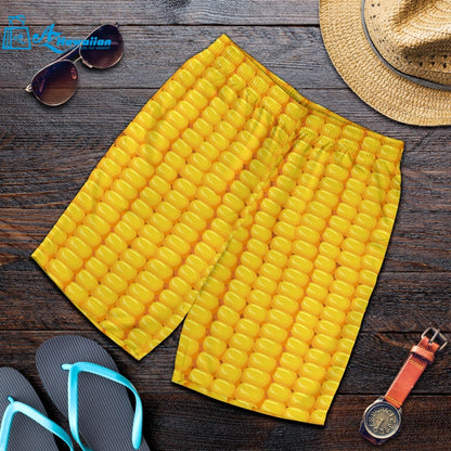 Corn Pattern Print Design 04 Men Shorts