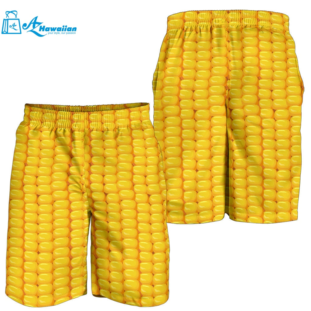 Corn Pattern Print Design 04 Men Shorts