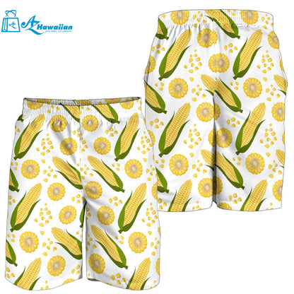 Corn Pattern Print Design 05 Men Shorts