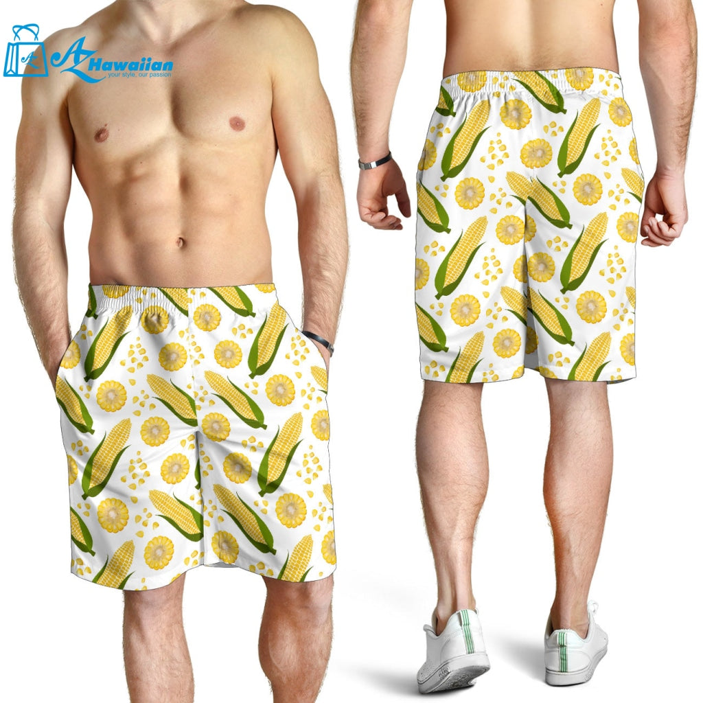 Corn Pattern Print Design 05 Men Shorts