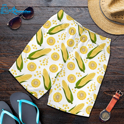 Corn Pattern Print Design 05 Men Shorts