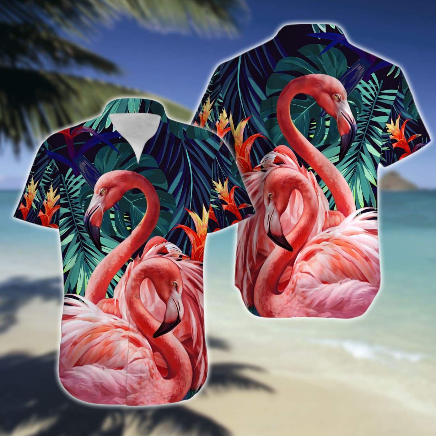 Flamingo Hawaii Shirt Unique Beach Hawaiian