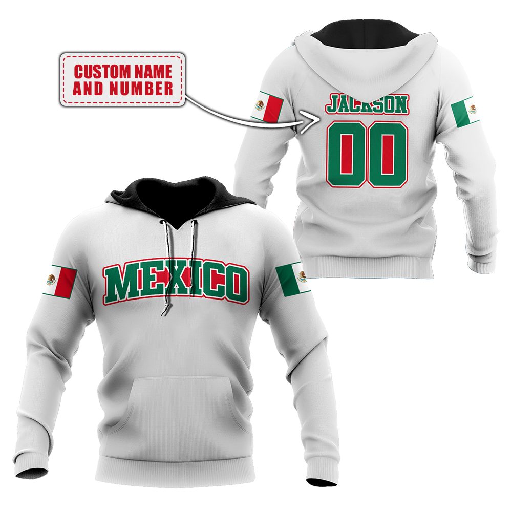 Personalized Name Mexico All Over Print Unisex Hoodie