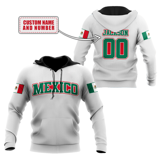 Personalized Name Mexico All Over Print Unisex Hoodie