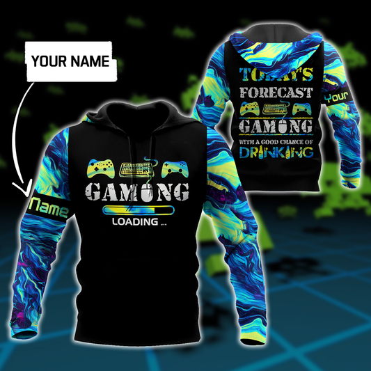 Today's Forecast Gaming Personalized Name Unisex Hoodie