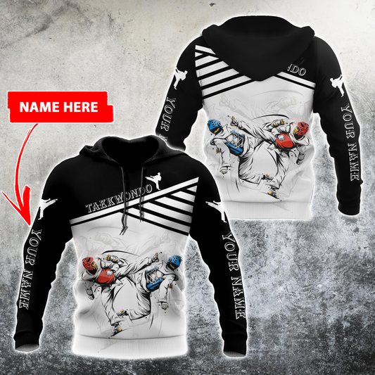 Personalized Taekwondo All Over Print Unisex Hoodie