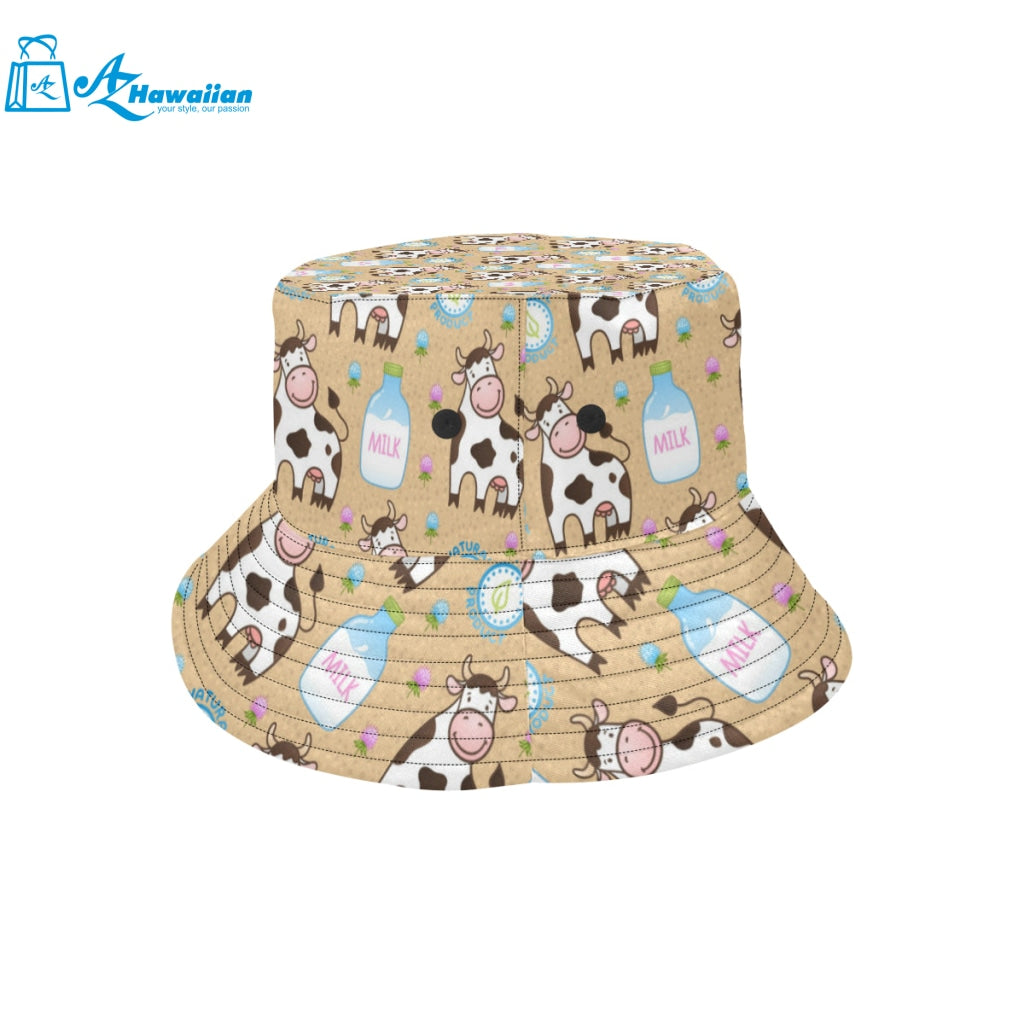 Cow bottle of milk pattern Unisex Bucket Hat