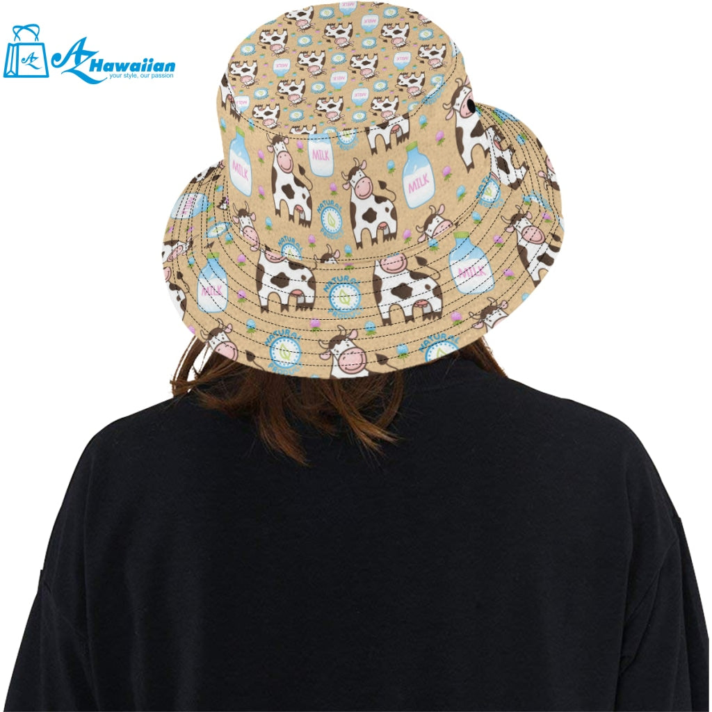 Cow bottle of milk pattern Unisex Bucket Hat