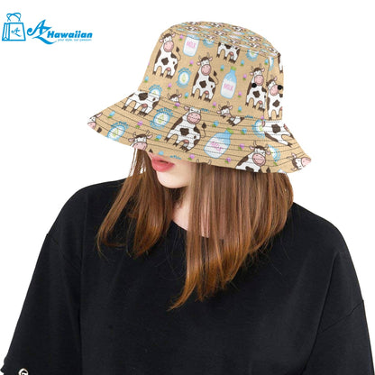 Cow bottle of milk pattern Unisex Bucket Hat