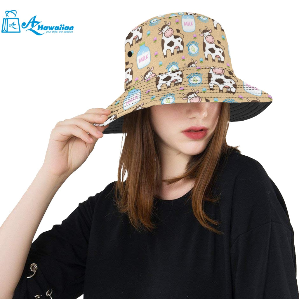 Cow bottle of milk pattern Unisex Bucket Hat