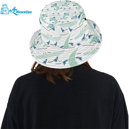 Crocodile diver pattern Unisex Bucket Hat