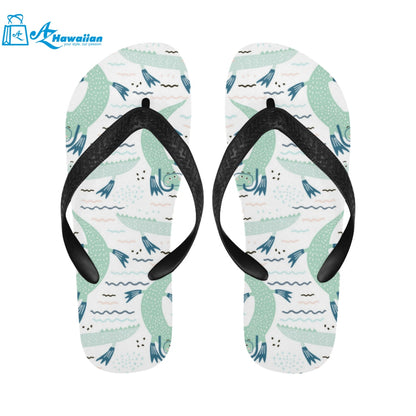 Crocodile diver pattern Unisex Flip Flops