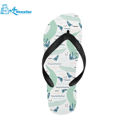 Crocodile diver pattern Unisex Flip Flops