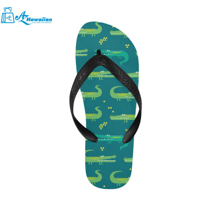 Crocodile pattern Unisex Flip Flops