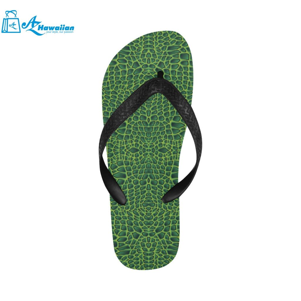 Crocodile Skin Printed Unisex Flip Flops