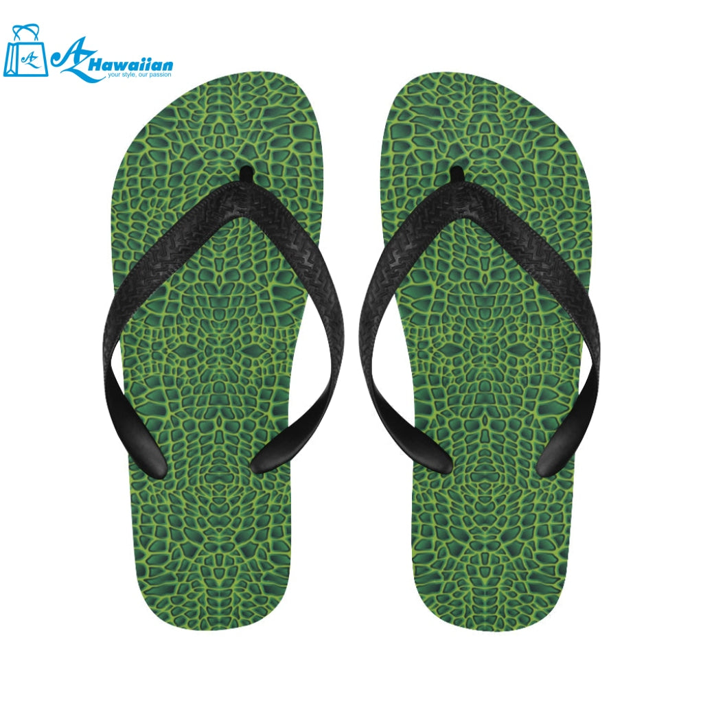 Crocodile Skin Printed Unisex Flip Flops