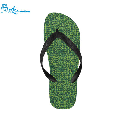 Crocodile Skin Printed Unisex Flip Flops