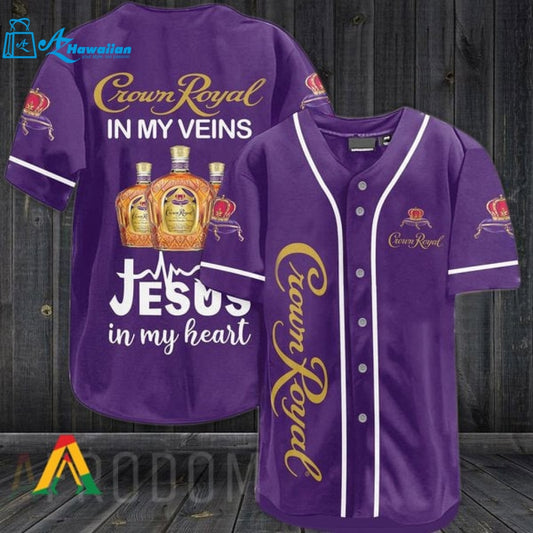 Crown Royal In My Veins Baseball Jersey