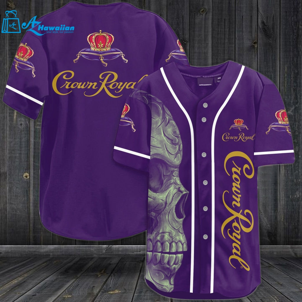 Crown Royal Skull Baseball Jersey 