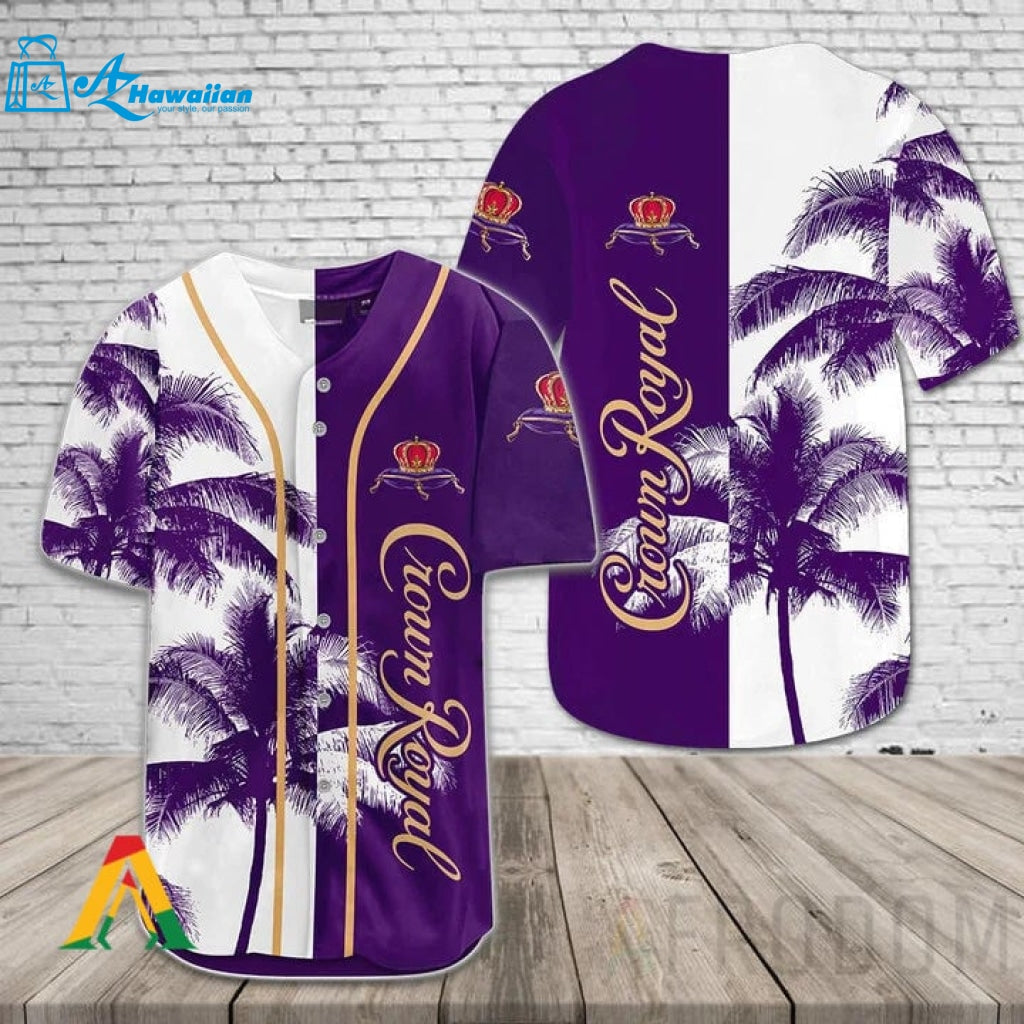 Crown Royal Tropical Coconut Trees Baseball Jersey