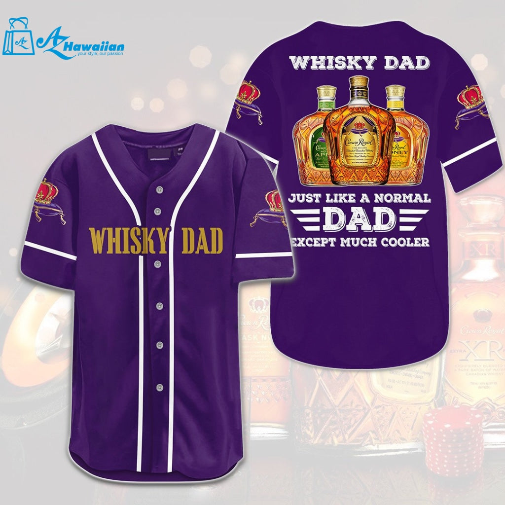 Crown Royal Whisky Dad All Over Print 3D Unisex Baseball Jersey 