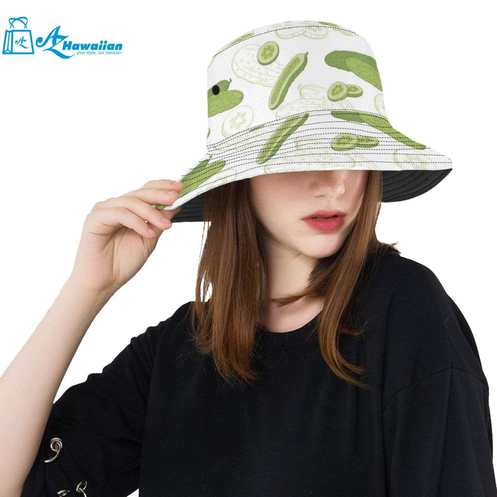 Cucumber sketch pattern Unisex Bucket Hat