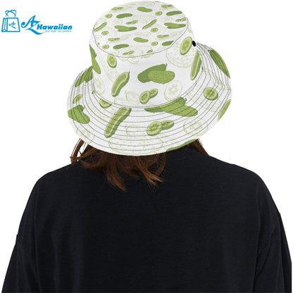 Cucumber sketch pattern Unisex Bucket Hat