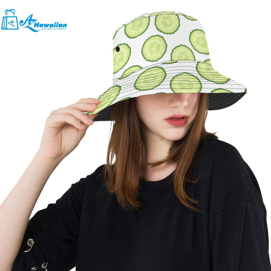 Cucumber slices pattern Unisex Bucket Hat