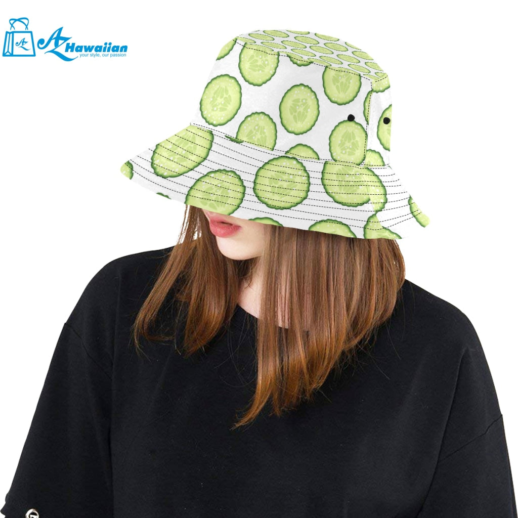 Cucumber slices pattern Unisex Bucket Hat