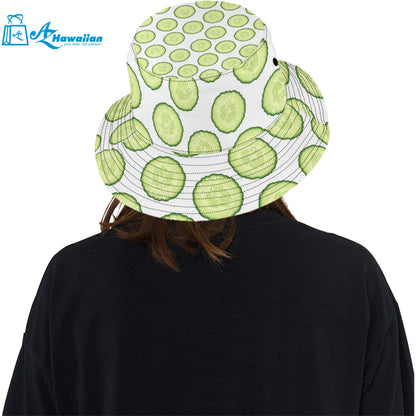 Cucumber slices pattern Unisex Bucket Hat