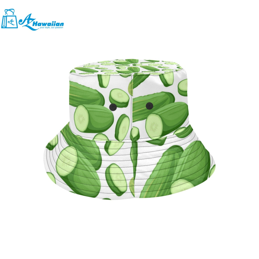 cucumber whole slices pattern Unisex Bucket Hat