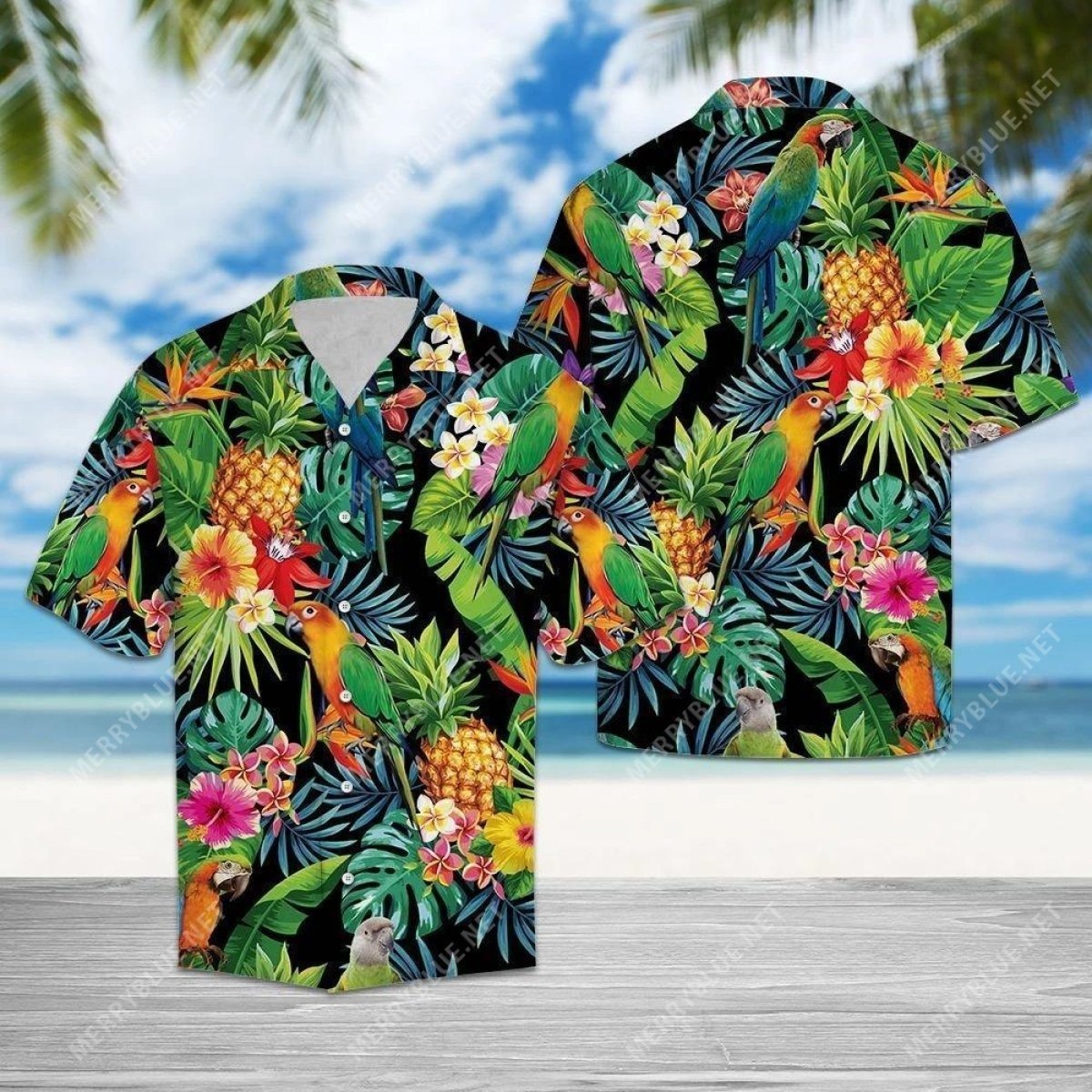 Tropical Parrot All Over Printed Hawaiian Shirt Hawaiian Shirt