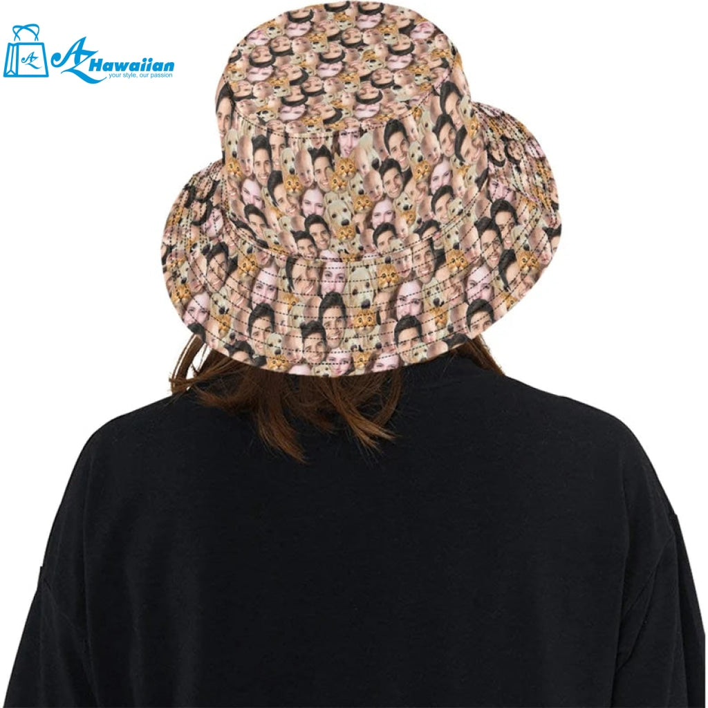 Custom Face Bucket Hat Personalized Pet Photo Bridal Party Bachelorette Holiday For Family