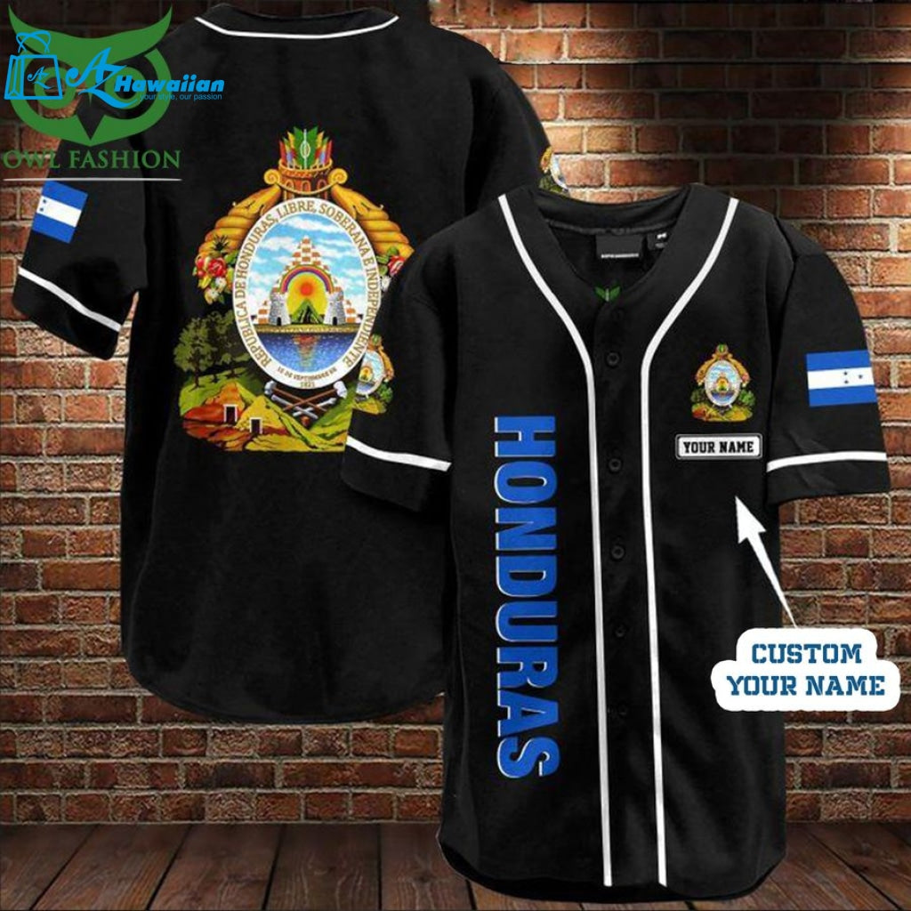 Custom Name Honduras Baseball Jersey Shirt