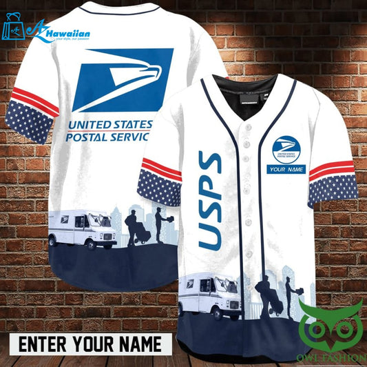 Custom Name Postal Limited White Baseball Jersey Shirt