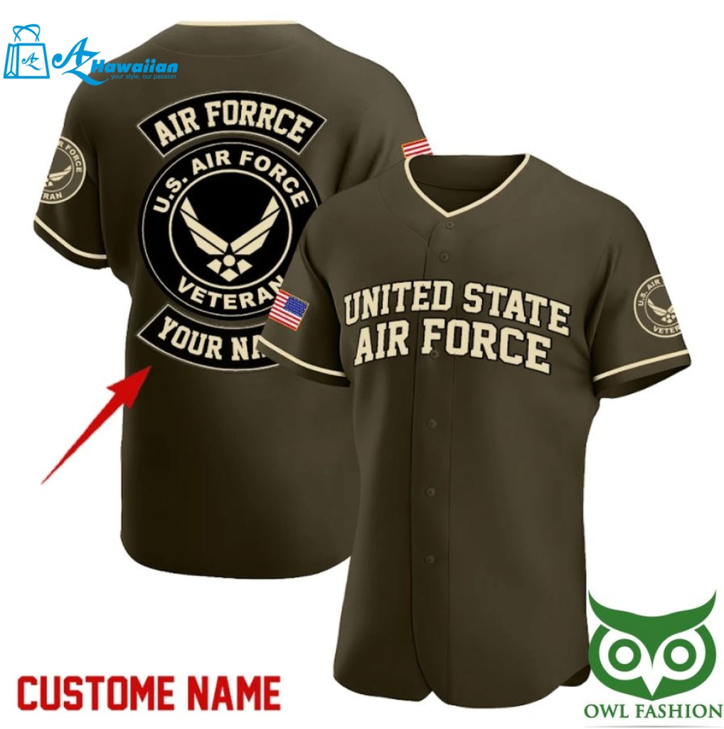 Custom Name United State Air Force Baseball Jersey Shirt